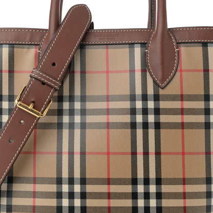 Burberry Vintage Check Calfskin Kane Tote Bag Beige Brown 9 of 15