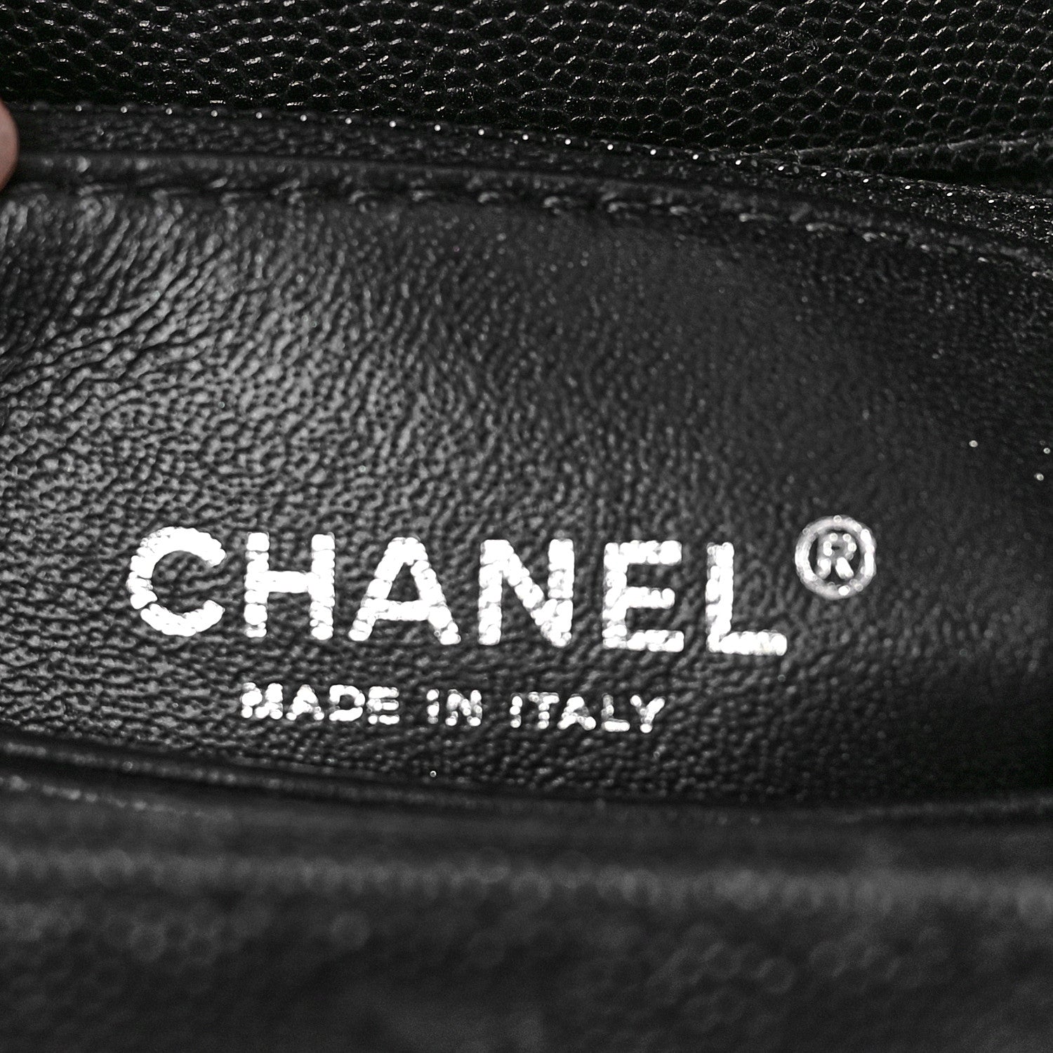Chanel Caviar Lizard Embossed Quilted Mini Coco Handle Flap Black 6 of 9