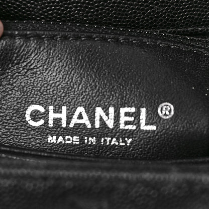 Chanel Caviar Lizard Embossed Quilted Mini Coco Handle Flap Black 6 of 9