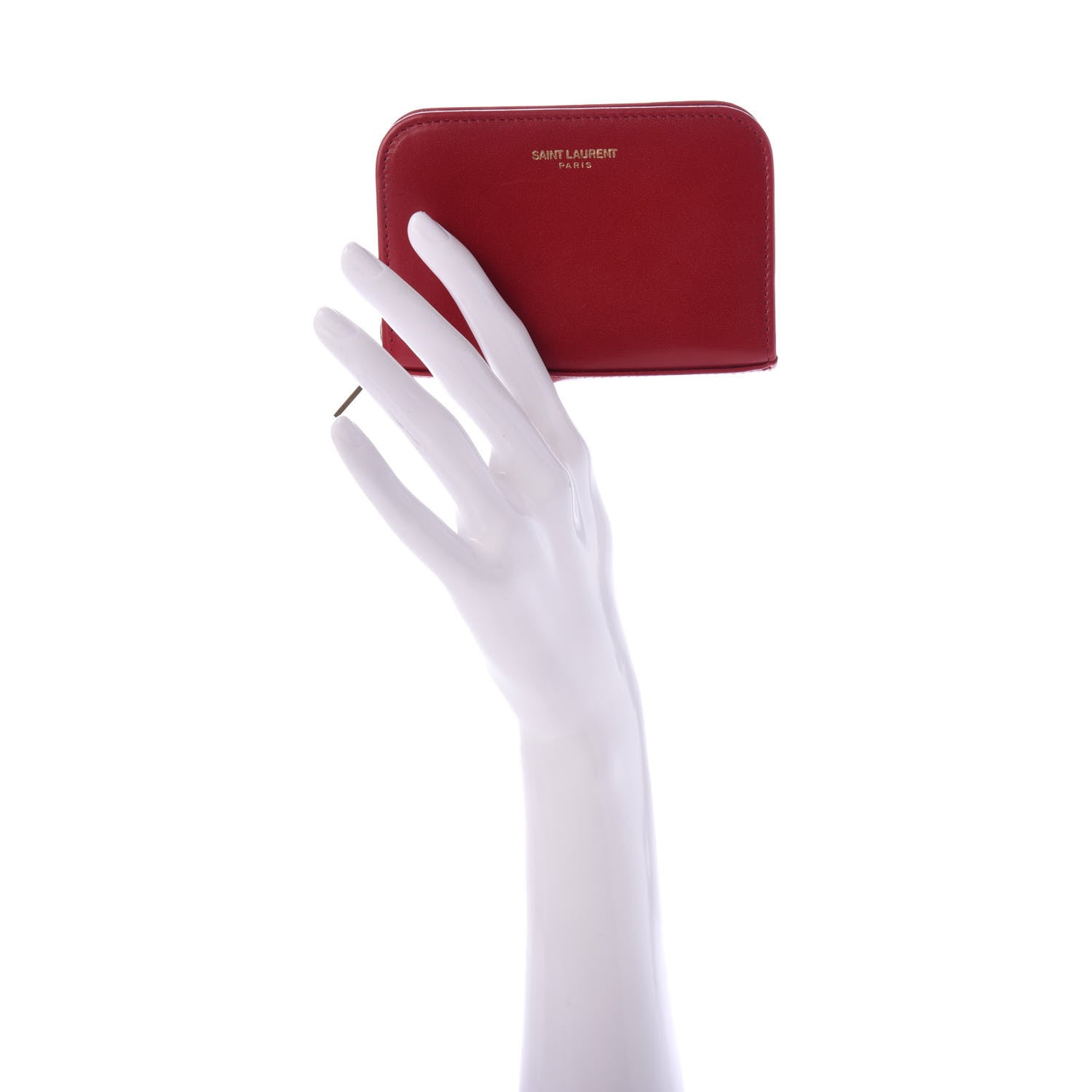 Saint Laurent Calfskin Small Coin Purse Red 2 of 8