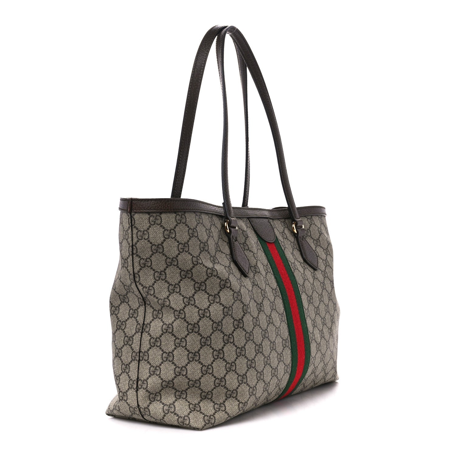 Gucci GG Supreme Monogram Medium Ophidia Shopping Tote Brown 3 of 11