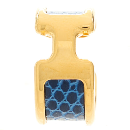 Hermes Lizard Olympe Ear Cuff Bleu Saphir 1 of 5