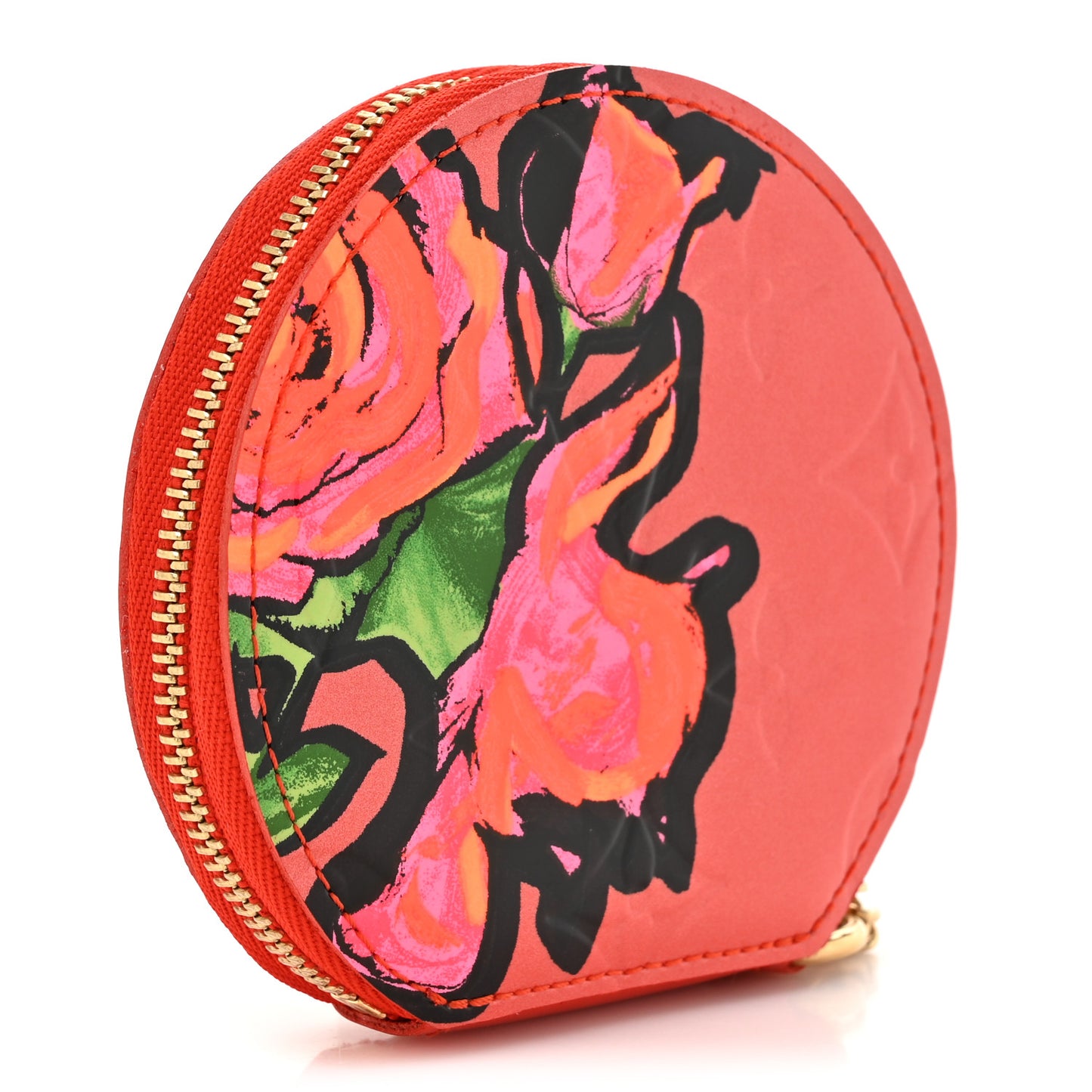 Vernis Roses Chapeau Coin Purse Orange Sunset