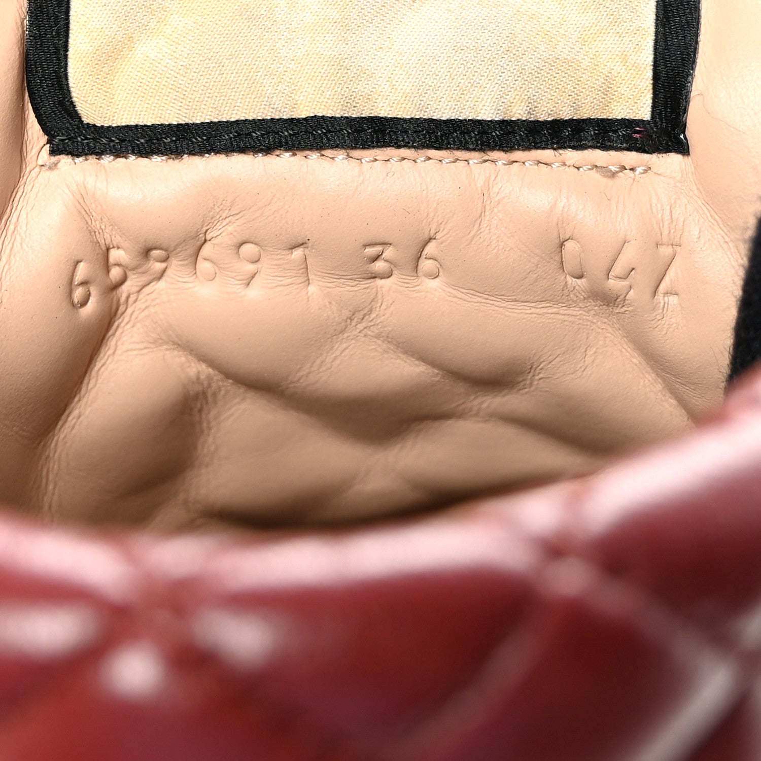 Gucci Magnum Calfskin Nappa Quilted Lace Up Ankle Boots 36 Garnet