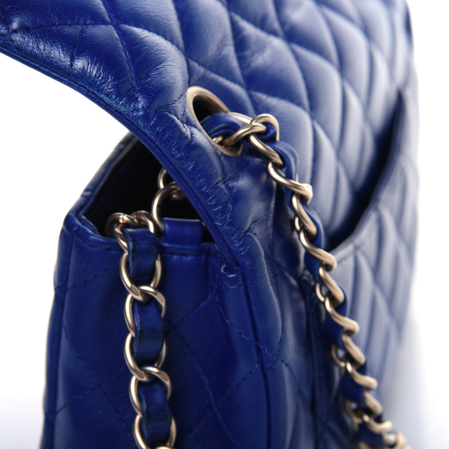 Lambskin Quilted Mini Rectangular Flap Royal Blue
