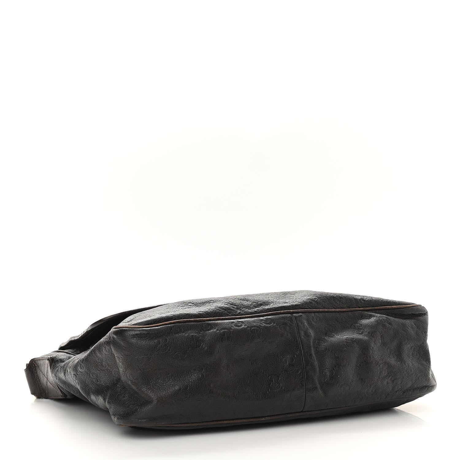 Gucci Guccissima Medium Flap Messenger Bag Chocolate 4 of 11