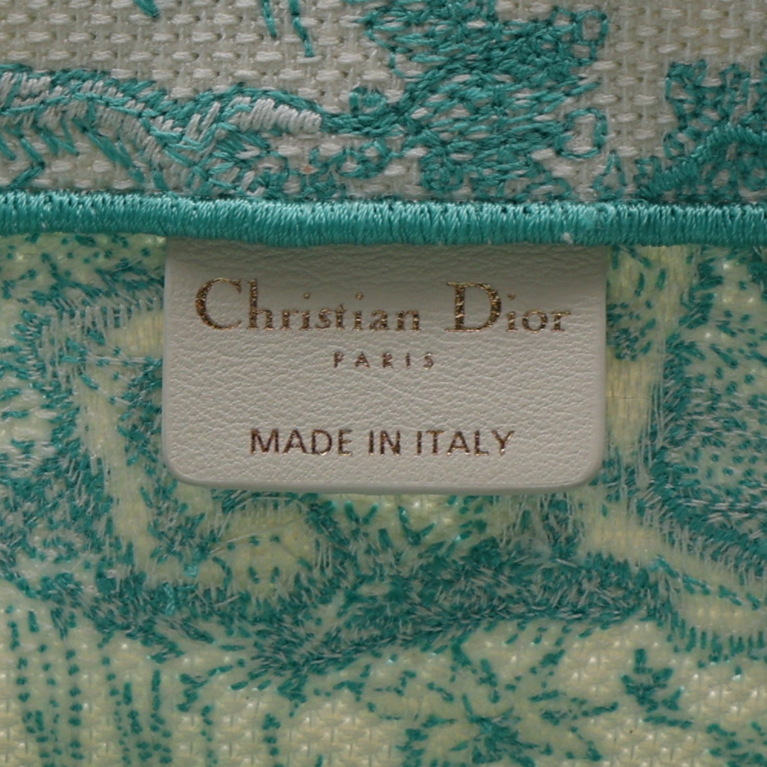 Christian Dior Canvas Embroidered Medium Dioriviera Toile De Jouy Book Tote Aquamarina 6 of 10