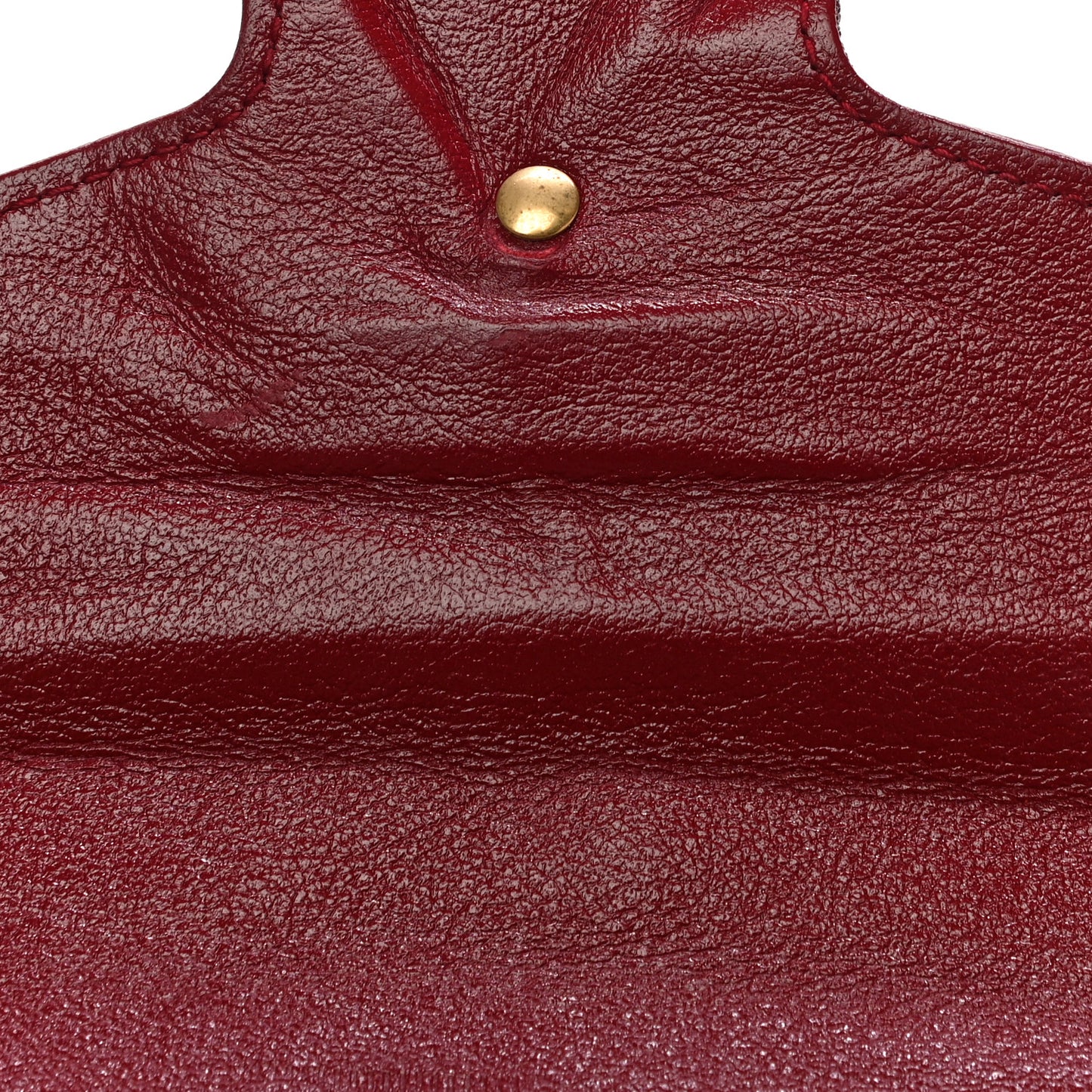 Vintage Effect Calfskin Matelasse Diagonal Torchon GG Marmont Chain Wallet Black Romantic Cherry