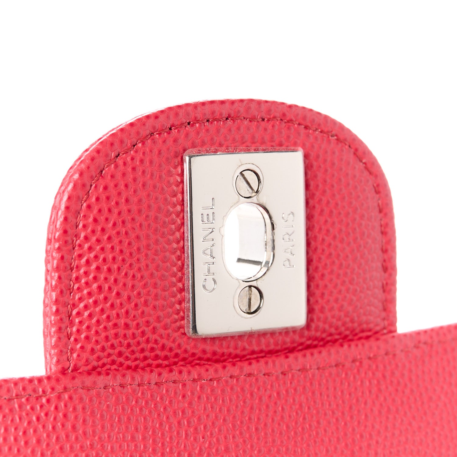 Chanel Caviar Quilted Mini Rectangular Flap Dark Pink 7 of 11