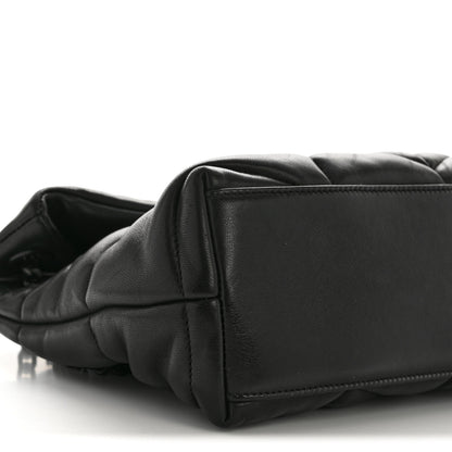 Saint Laurent Lambskin Quilted Monogram Monochrome Small Loulou Puffer Chain Satchel Black 10 of 15