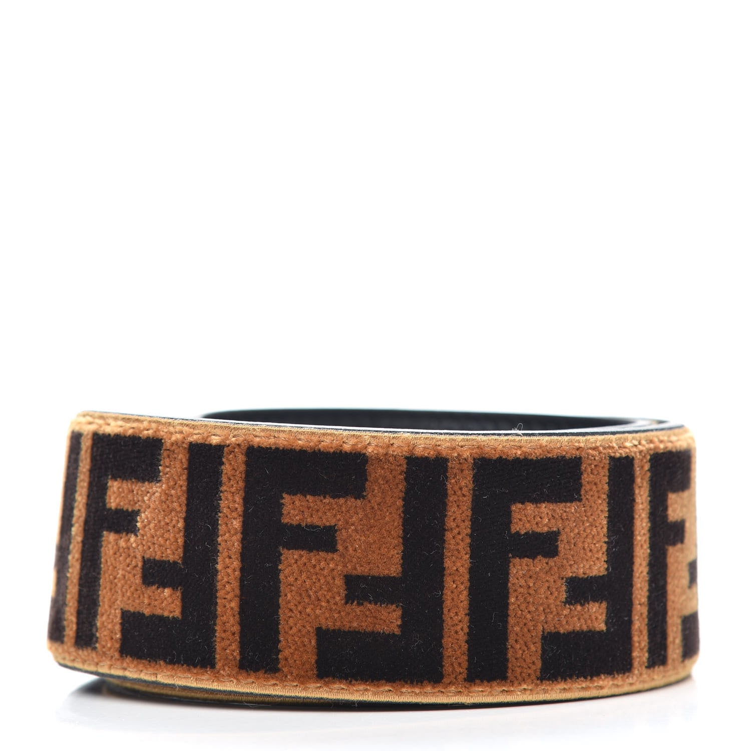 Fendi Velvet Tapestry FF Strap You Tobacco 2 of 5