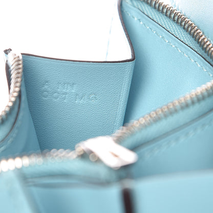 Hermes Tadelakt Lizard Constance Short Wallet Bleu Atoll Ficelle 7 of 8