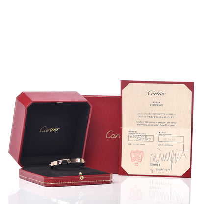 Cartier 18K Pink Gold 4 Pink Sapphire LOVE Bracelet 16 7 of 7