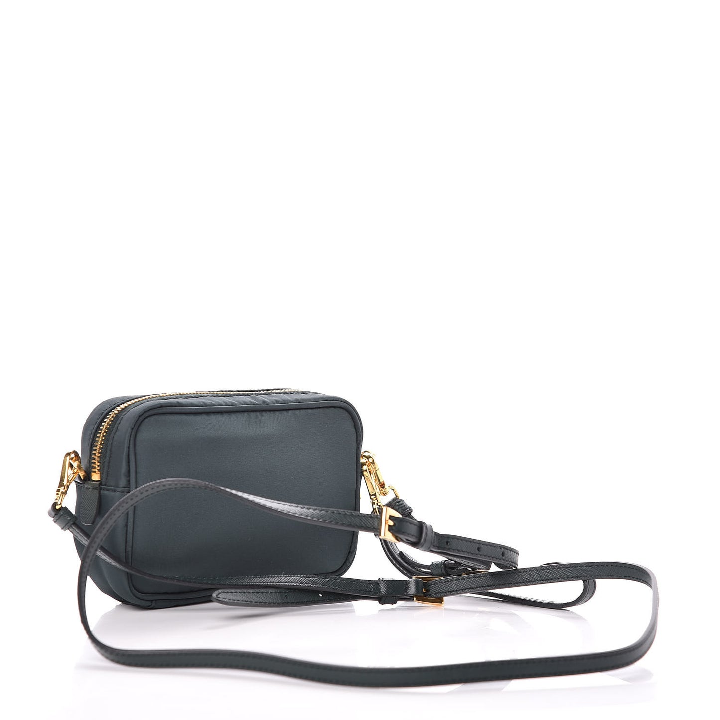Tessuto Nylon Convertible Crossbody Wristlet Petrolio