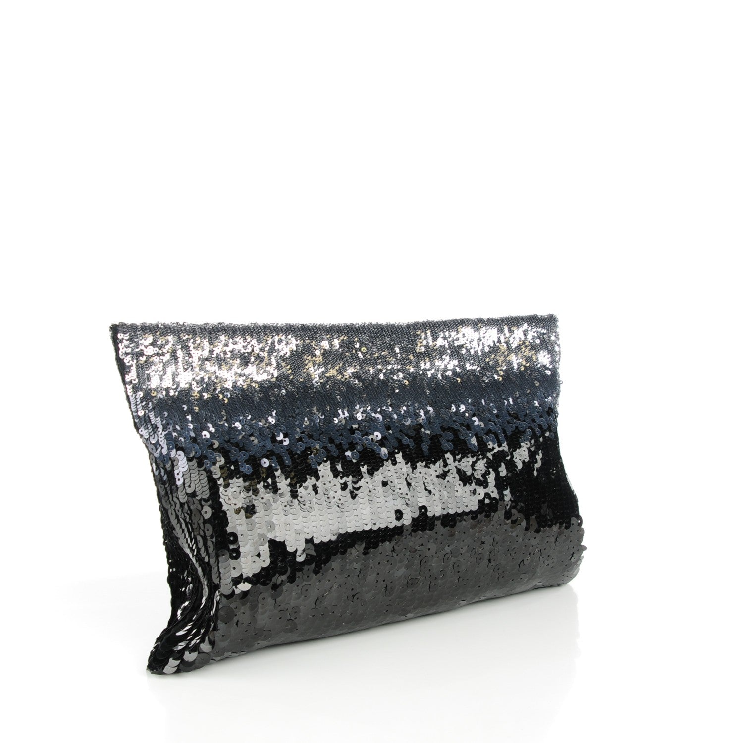 Prada Sequin Ombre Pochette Clutch Acciaio 3 of 7