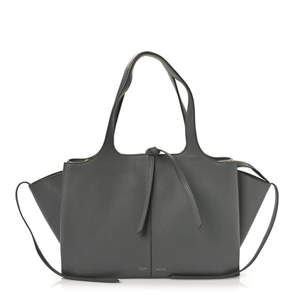 Celine Baby Grained Calfskin Medium Tri-Fold Bag Grey 1 of 12