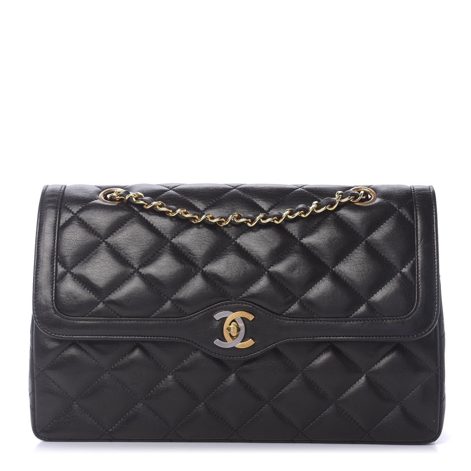 Chanel Lambskin Quilted Medium Double Flap Black 1 of 11