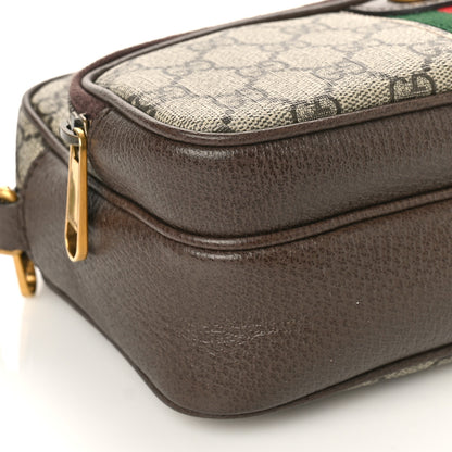 Gucci GG Supreme Monogram Calfskin Web Small Ophidia Messenger Bag Beige Ebony New Acero 7 of 8