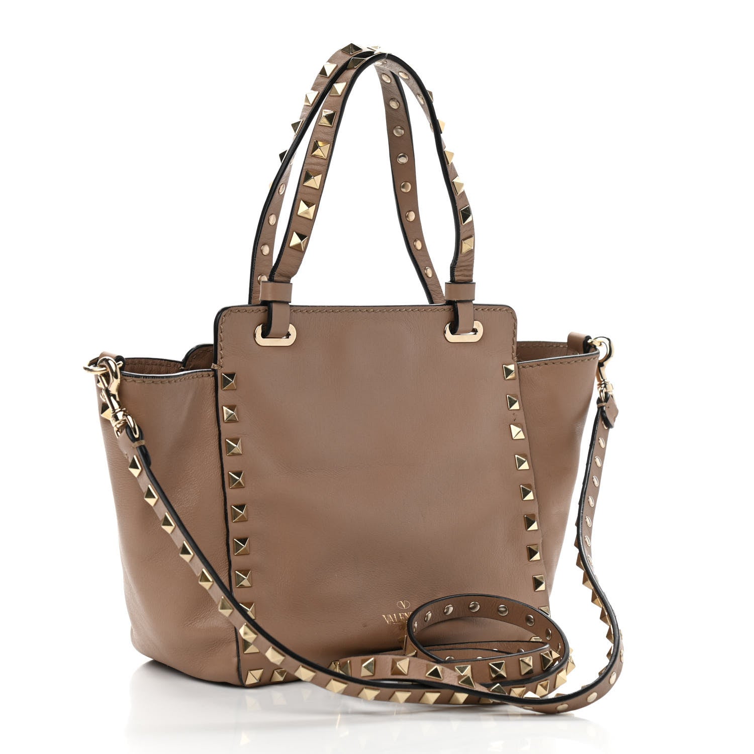 Valentino Garavani Vitello Mini Rockstud Tote Alpaca 2 of 11