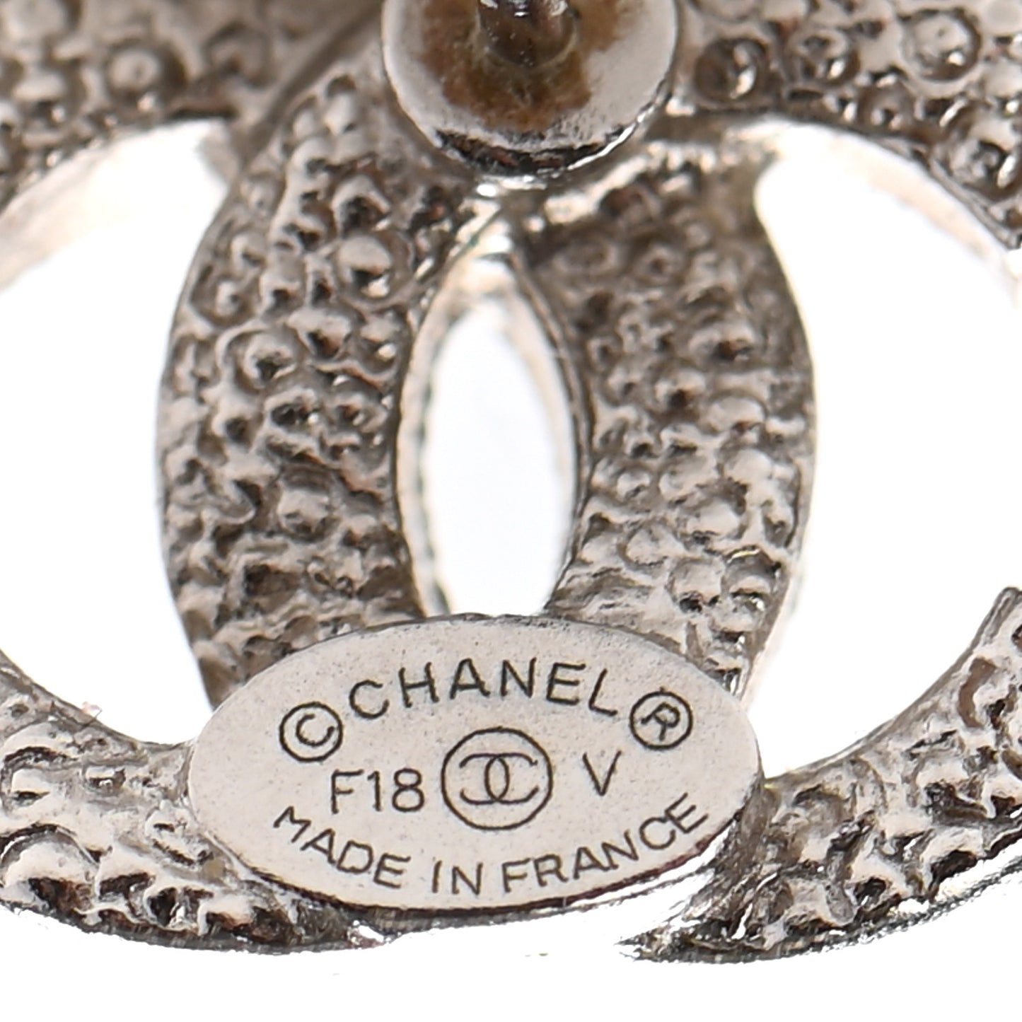 Crystal CC Earrings Silver