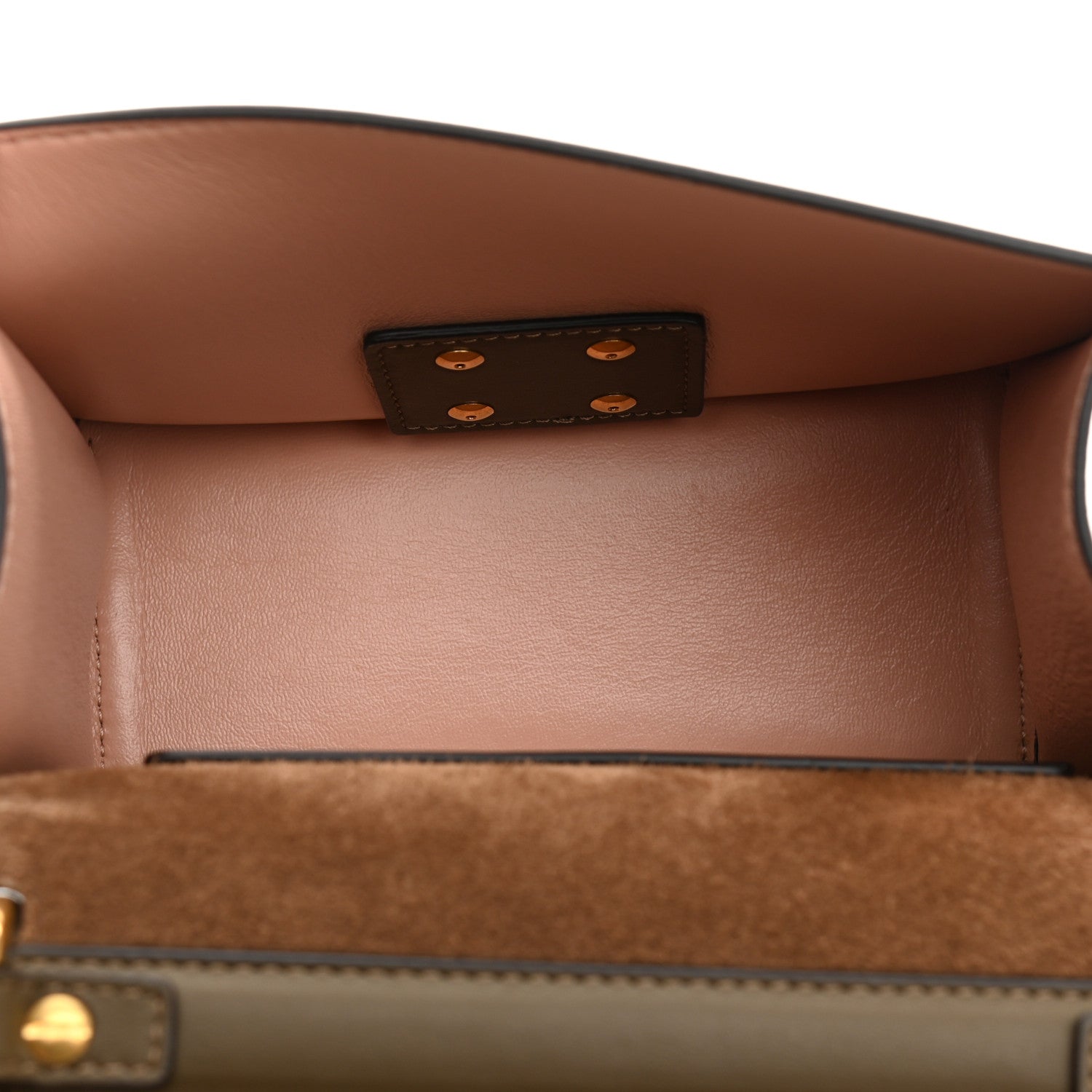 Fendi Vitello Grace Matte Small Kan U Shoulder Bag Wood 5 of 10