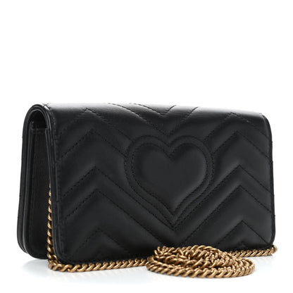 Gucci Calfskin Matelasse GG Marmont Mini Bag Black 2 of 4