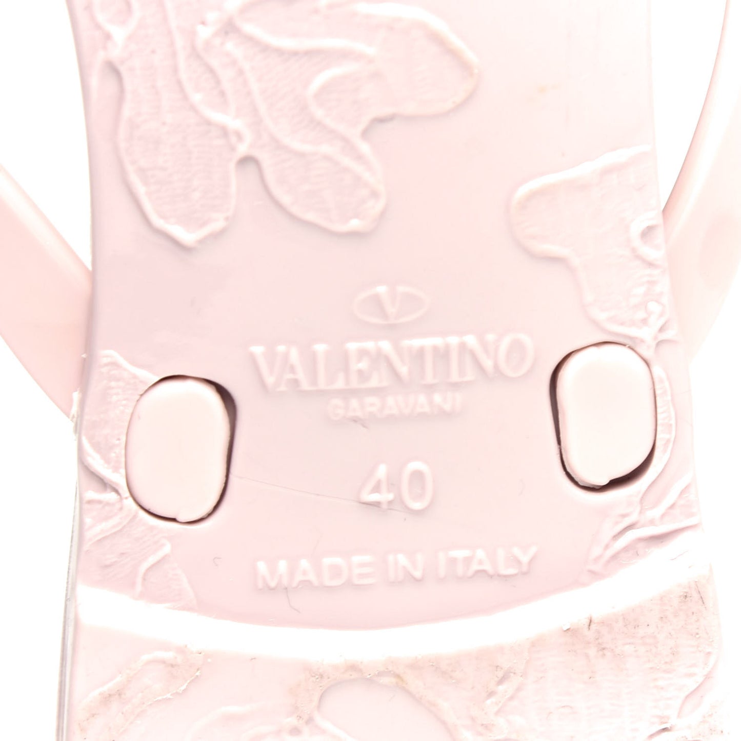 PVC Jelly Rockstud Bow Thong Sandals 40 Water Rose