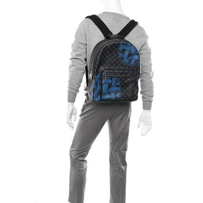 Louis Vuitton Damier Graphite Rope Josh Backpack Blue 2 of 11