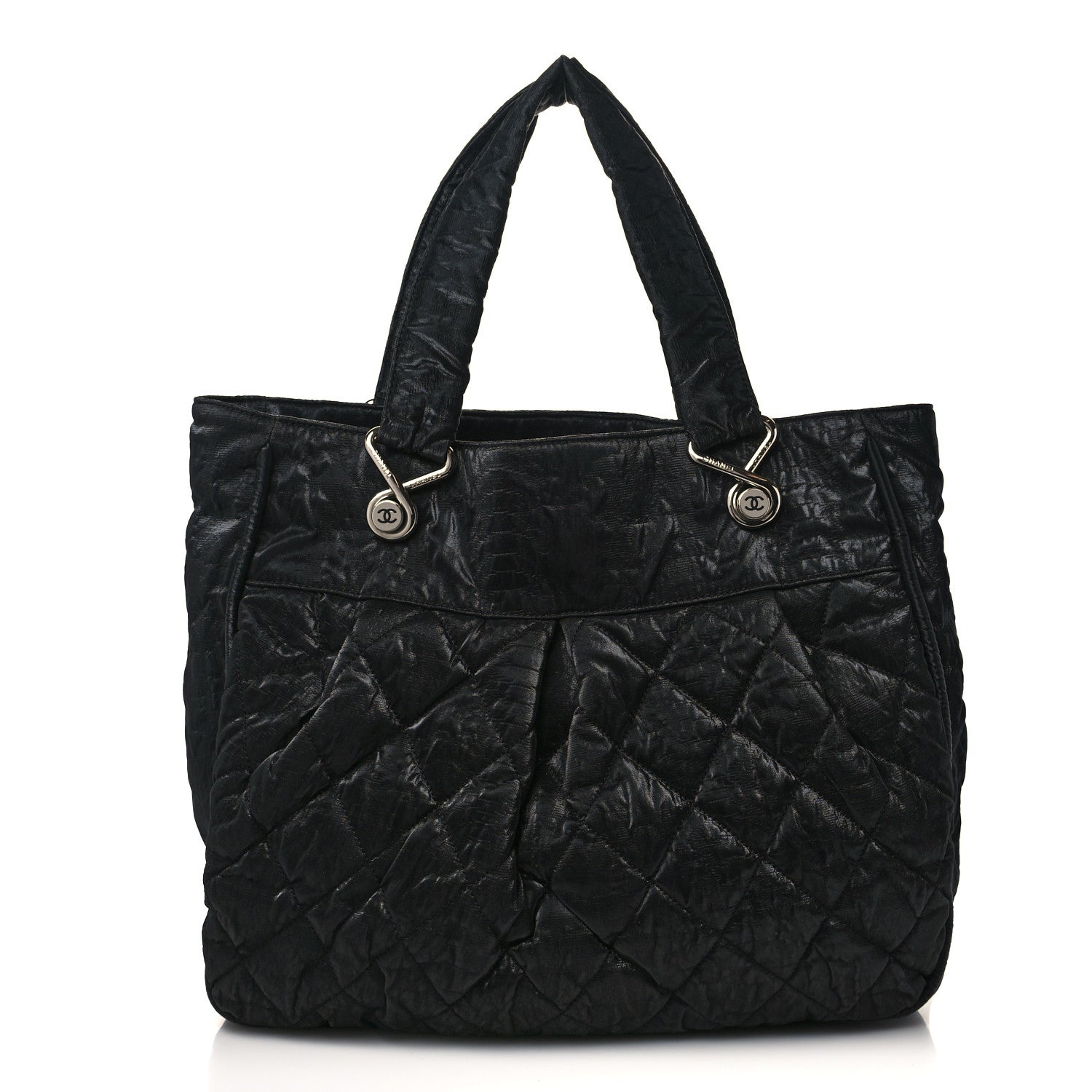 Chanel Crinkled Coated Canvas Le Marais Large Tote Black 1 of 10