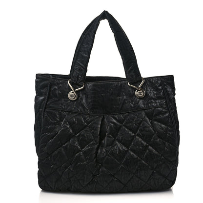 Chanel Crinkled Coated Canvas Le Marais Large Tote Black 1 of 10