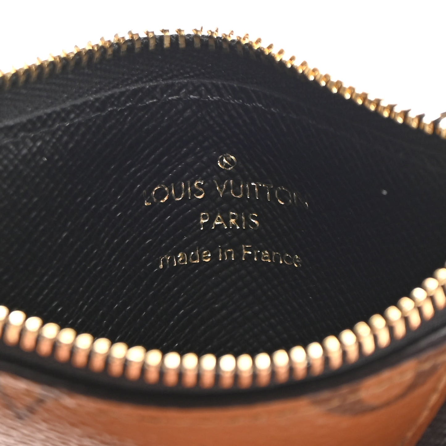 Reverse Monogram Zipped Romy Card Holder