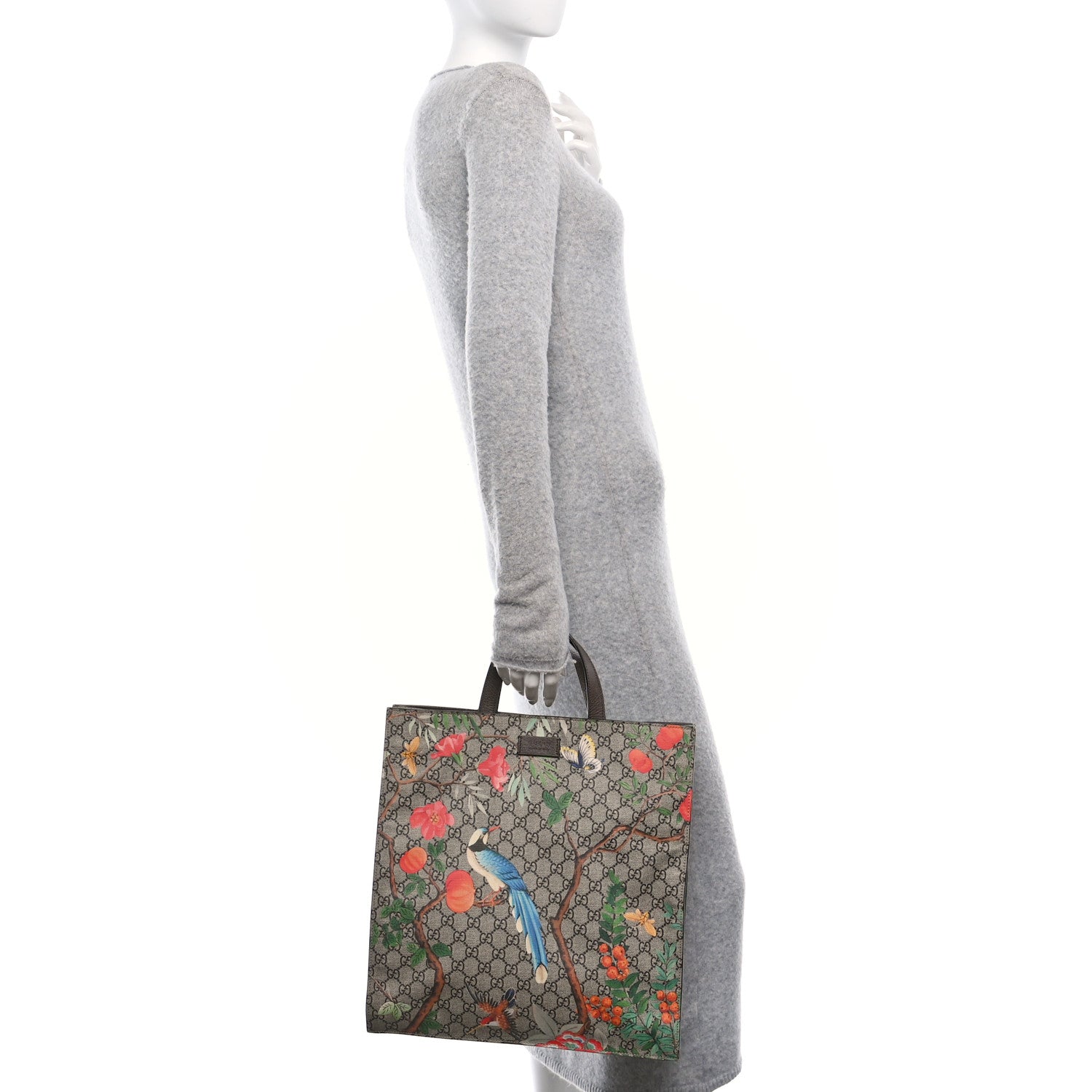 Gucci Soft GG Supreme Monogram Tian Vertical Tote Beige Multicolor New Acero 2 of 13