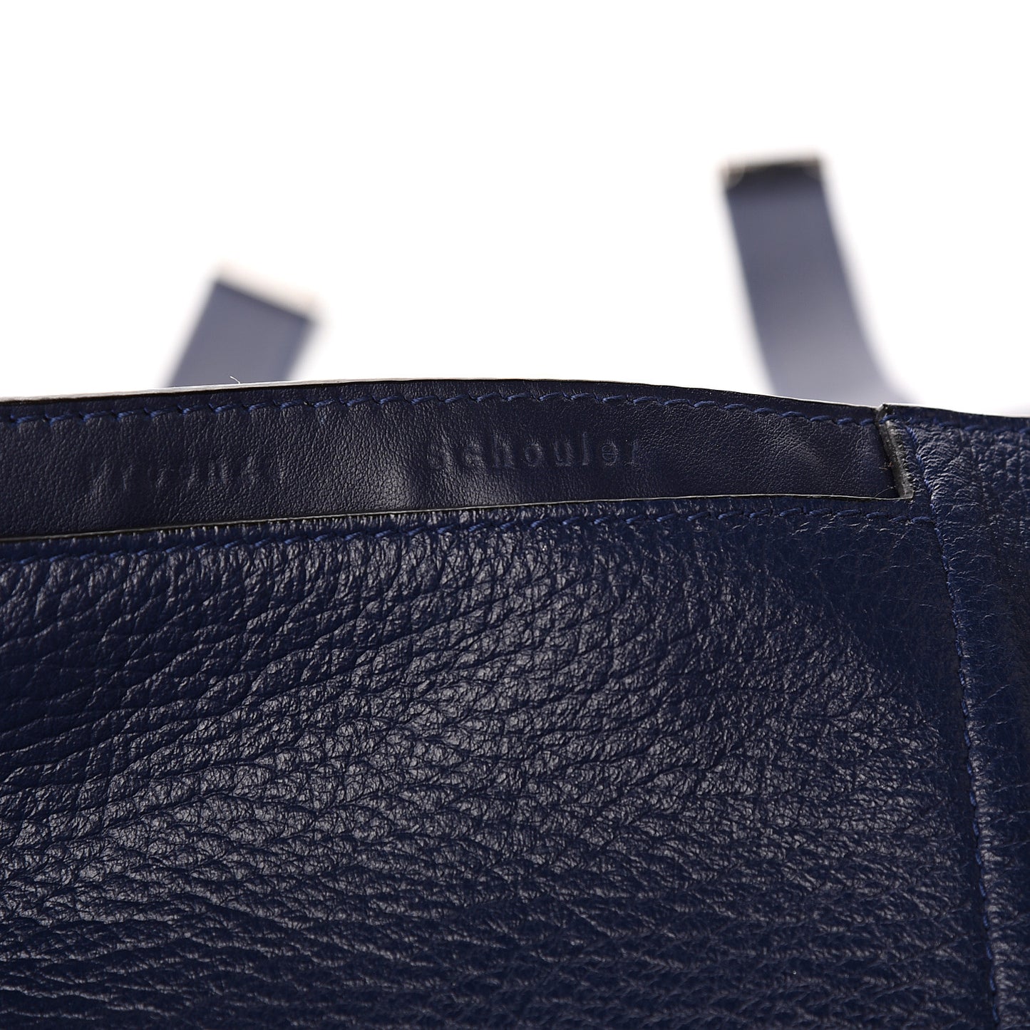 Pebbled Calfskin PS Courier Backpack New Navy