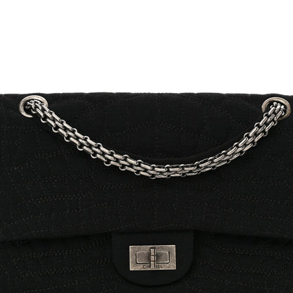 Chanel Jersey Coco's Croc 2.55 Reissue 225 Flap Black 7 of 10