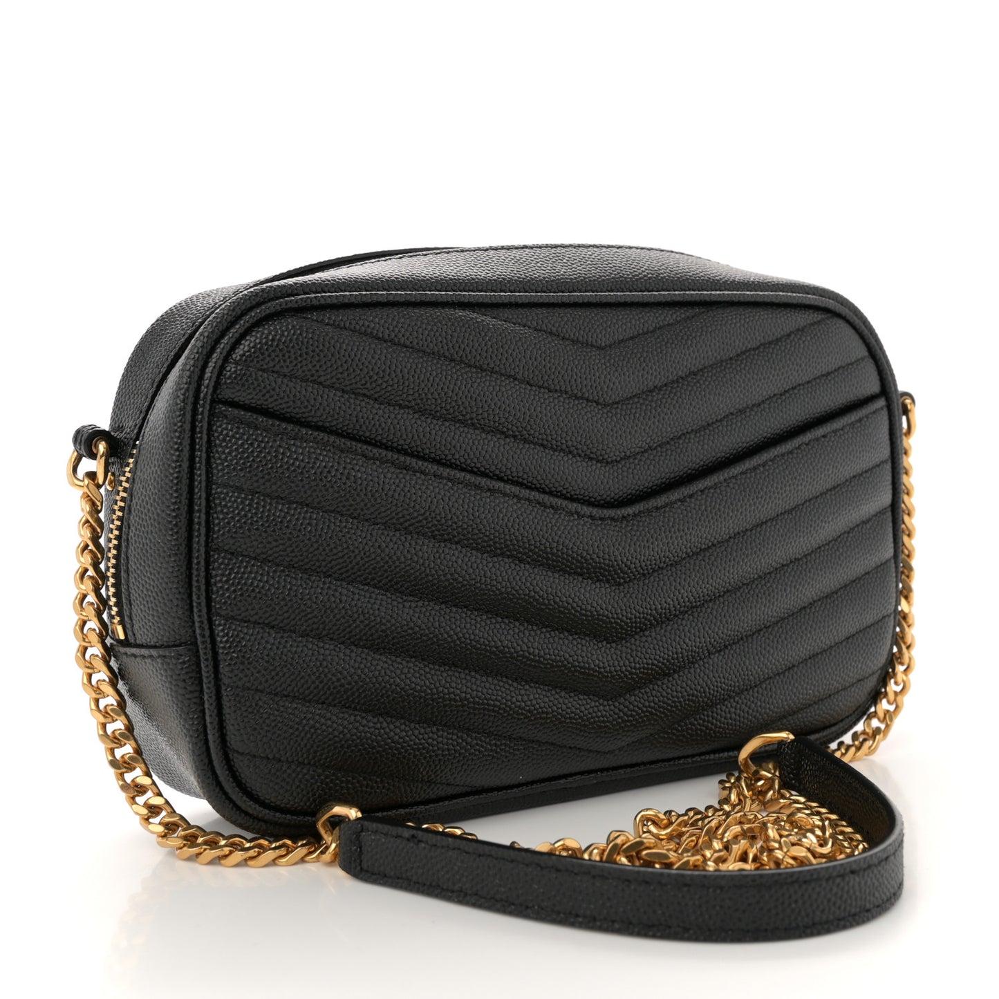 Grain De Poudre Matelasse Monogram Mini Lou Camera Bag Black
