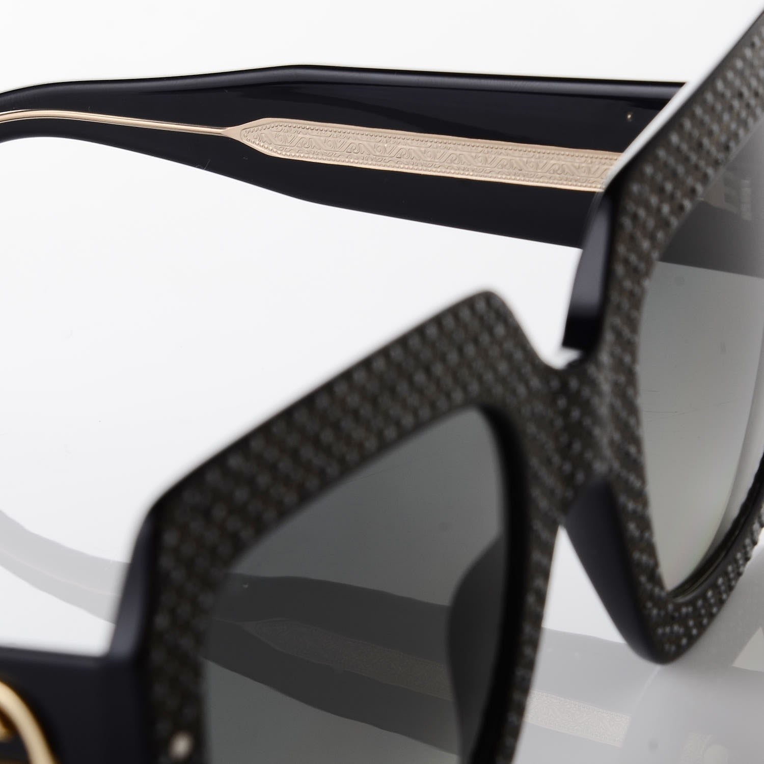 Gucci Crystal Square Frame Sunglasses GG3861/S Black 5 of 8