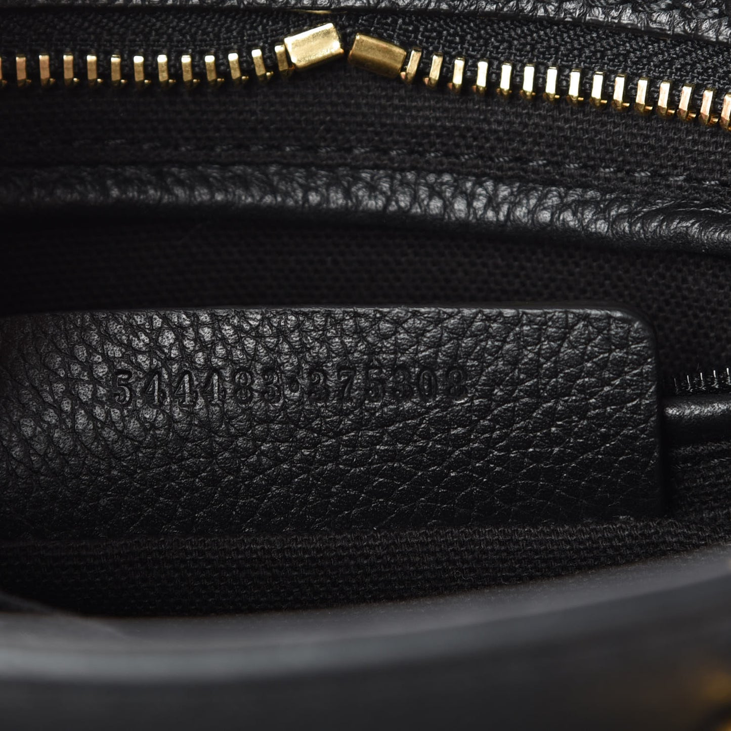 Pebbled Calfskin Mini Padlock Tote Black
