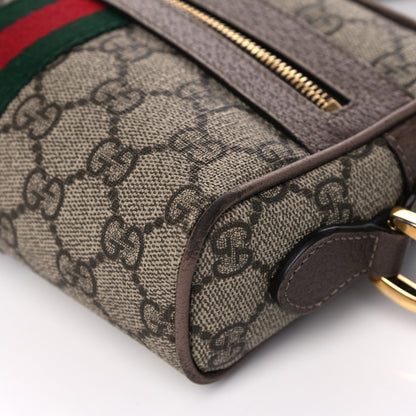 Gucci GG Supreme Monogram Web Mini Ophidia Shoulder Bag Brown 8 of 15
