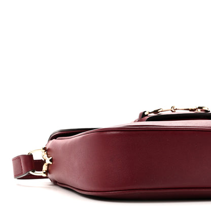 Gucci Arabella Calfskin Horsebit 1955 Shoulder Bag Rosso Ancora 9 of 10