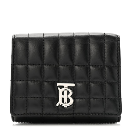 Burberry Lambskin Quilted Small Lola Folding Wallet Black 1 of 7