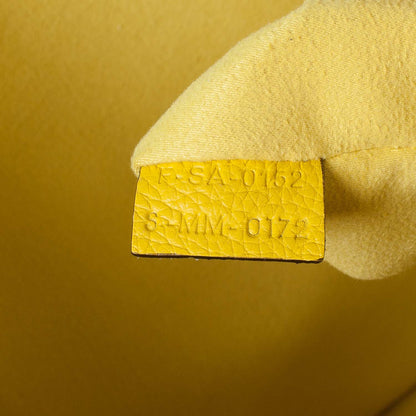 Celine Drummed Calfskin Mini Luggage Citron 8 of 10