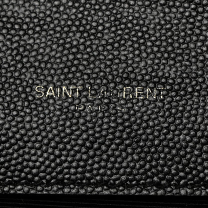 Saint Laurent Grain De Poudre Small Classic Monogram Kate Satchel Black 6 of 11
