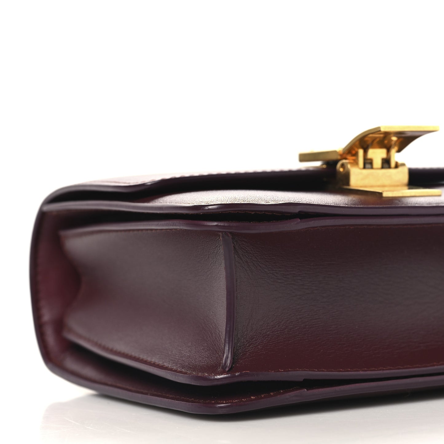 Box Calfskin Small Classic Box Flap Bag Burgundy