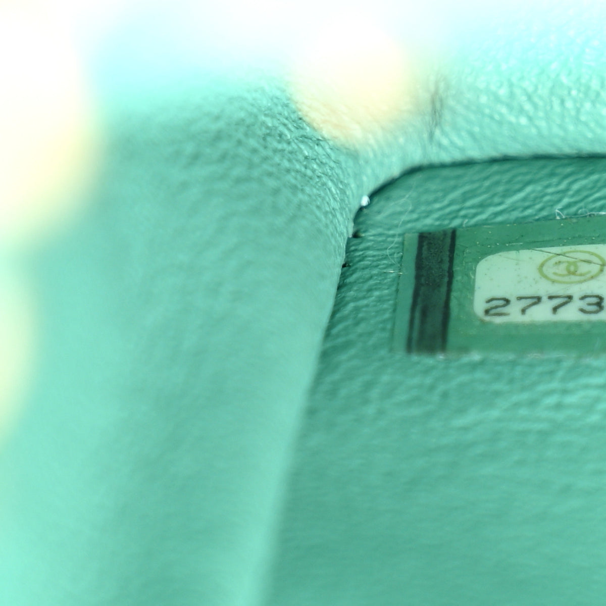 Lambskin Quilted Mini Rectangular Flap Turquoise