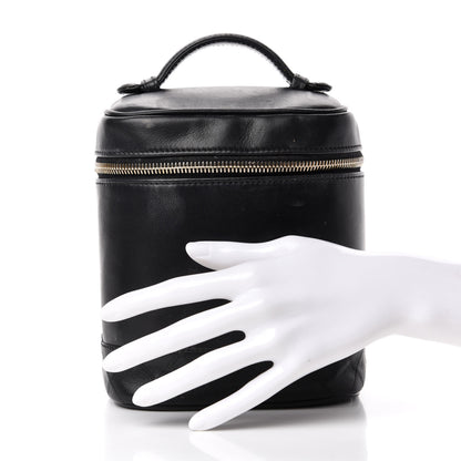 Chanel Lambskin Vanity Cosmetic Case Black 2 of 19