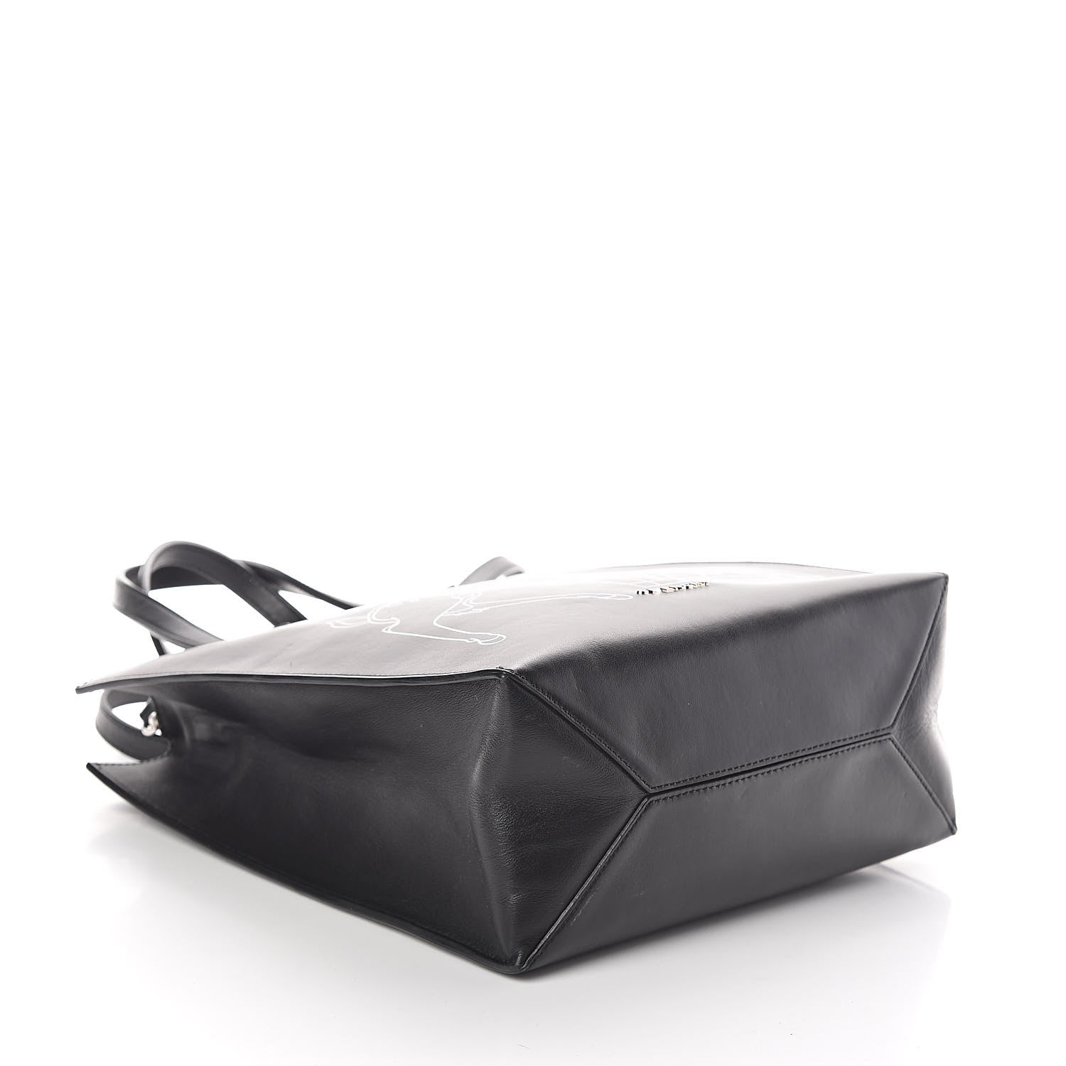 Givenchy Calfskin Bambi Print Small Stargate Shopper Tote Black 5 of 10