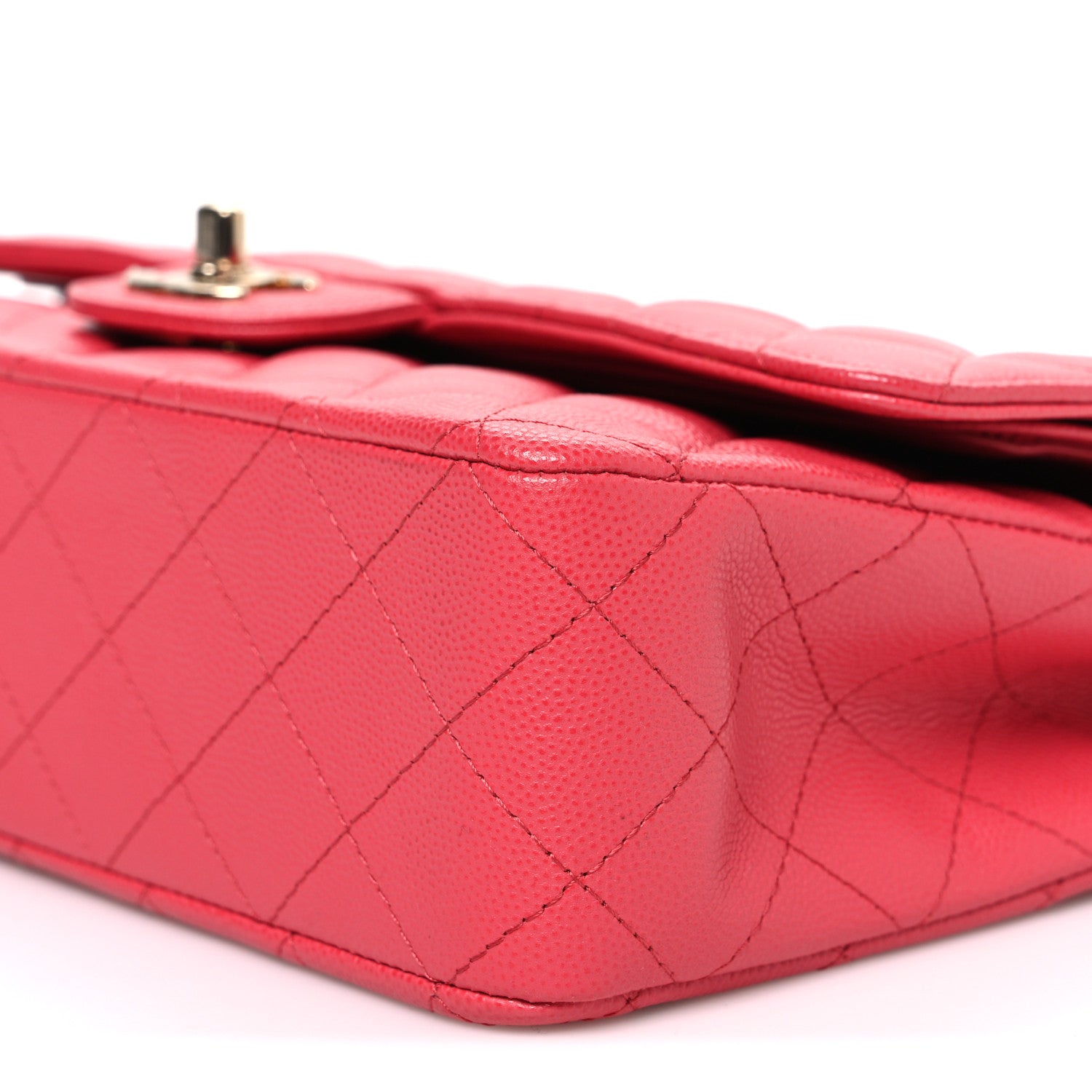 Chanel Caviar Quilted Medium Double Flap Pink 10 of 10