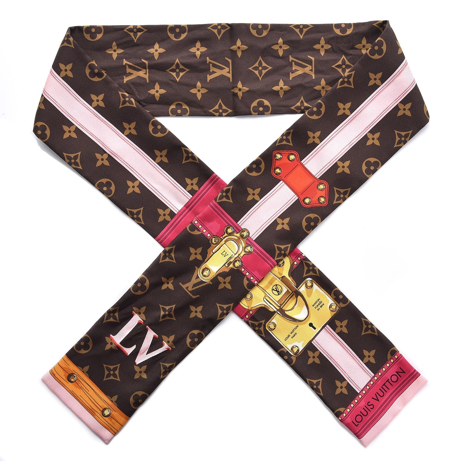 Louis Vuitton Silk Monogram Summer Trunks Bandeau Brown 1 of 6