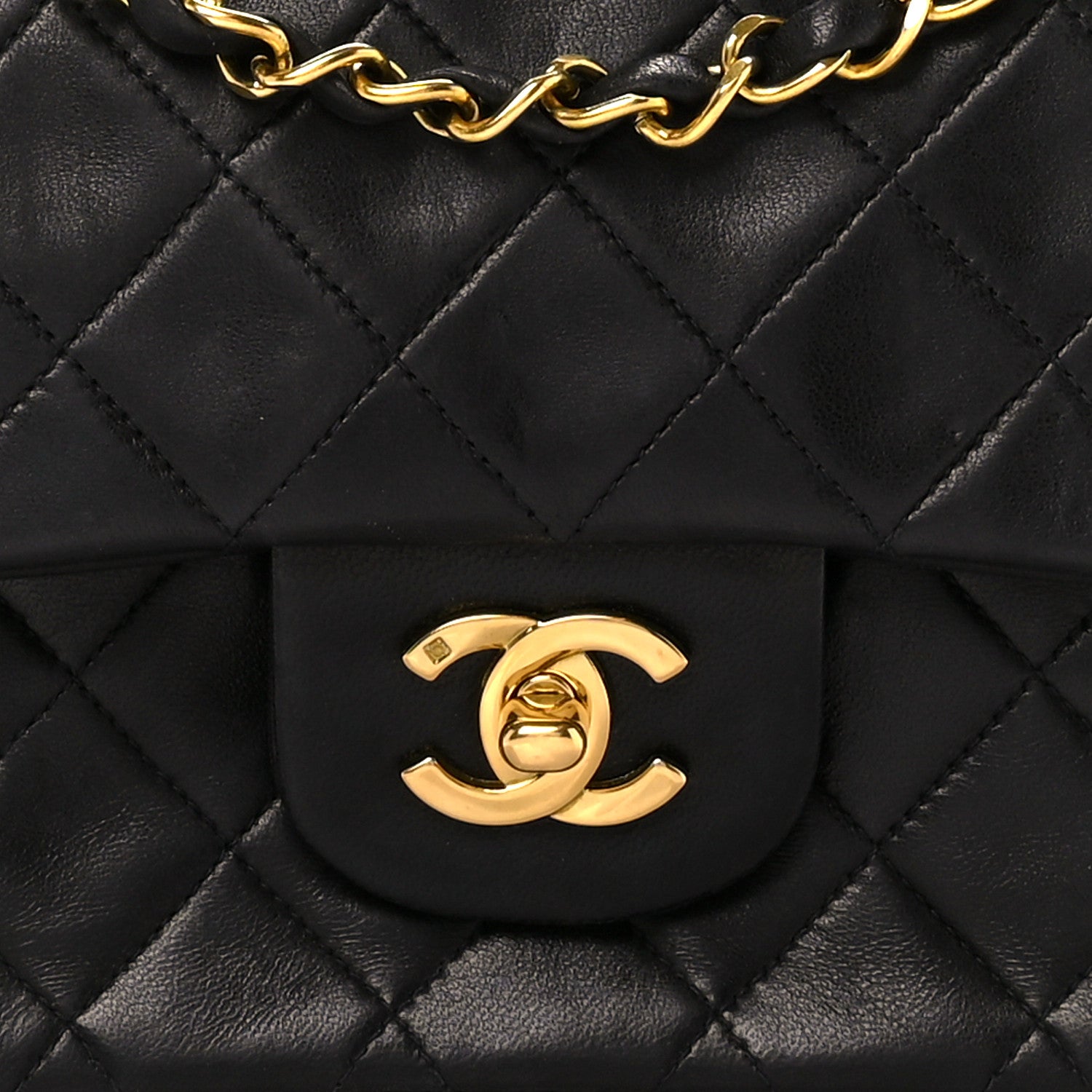 Chanel Lambskin Quilted Medium Double Flap Black 9 of 11