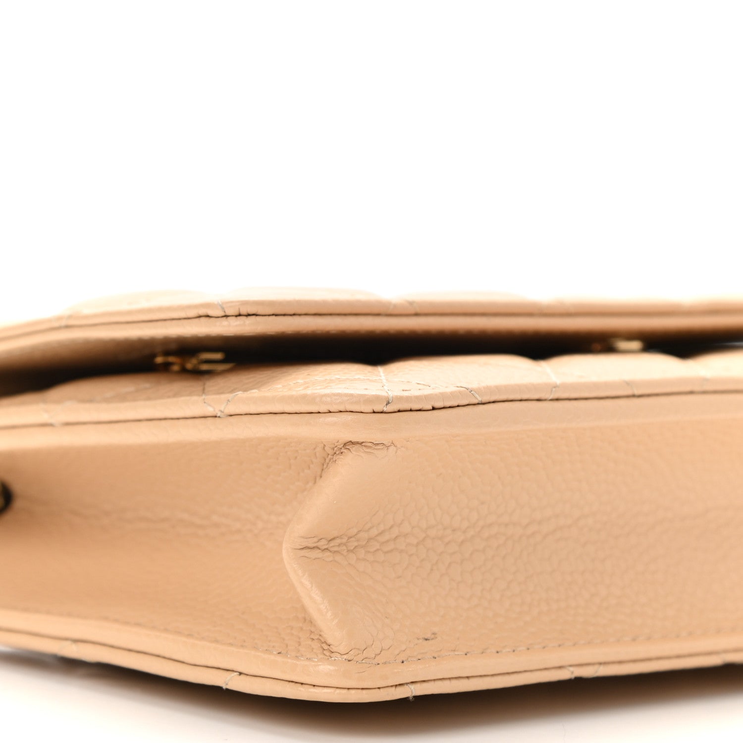 Chanel Caviar Quilted Wallet On Chain WOC Light Beige 8 of 10